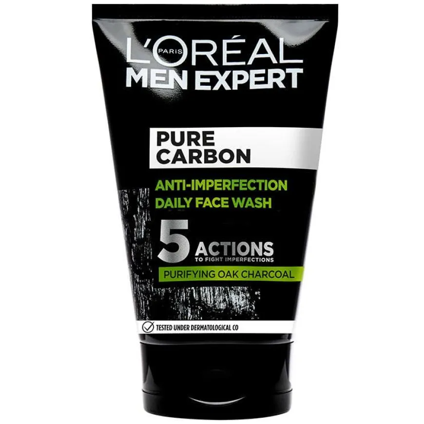 Men Expert Pure Carbon Anti-Imperfections Daily Face Wash 100ml
