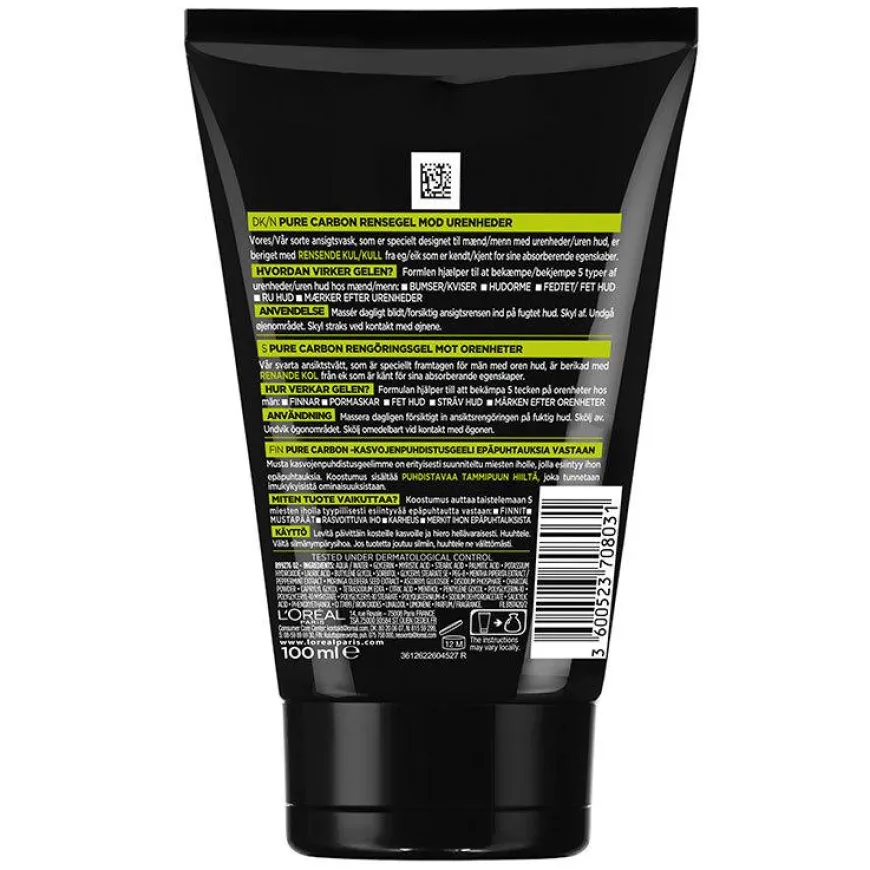 Men Expert Pure Carbon Anti-Imperfections Daily Face Wash 100ml