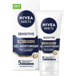 Men Sensitive Skin & Stubble Gel Moisturiser 50ml