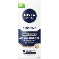 Men Sensitive Skin & Stubble Gel Moisturiser 50ml