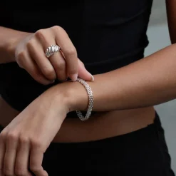 Mesh Link Bracelet Silver