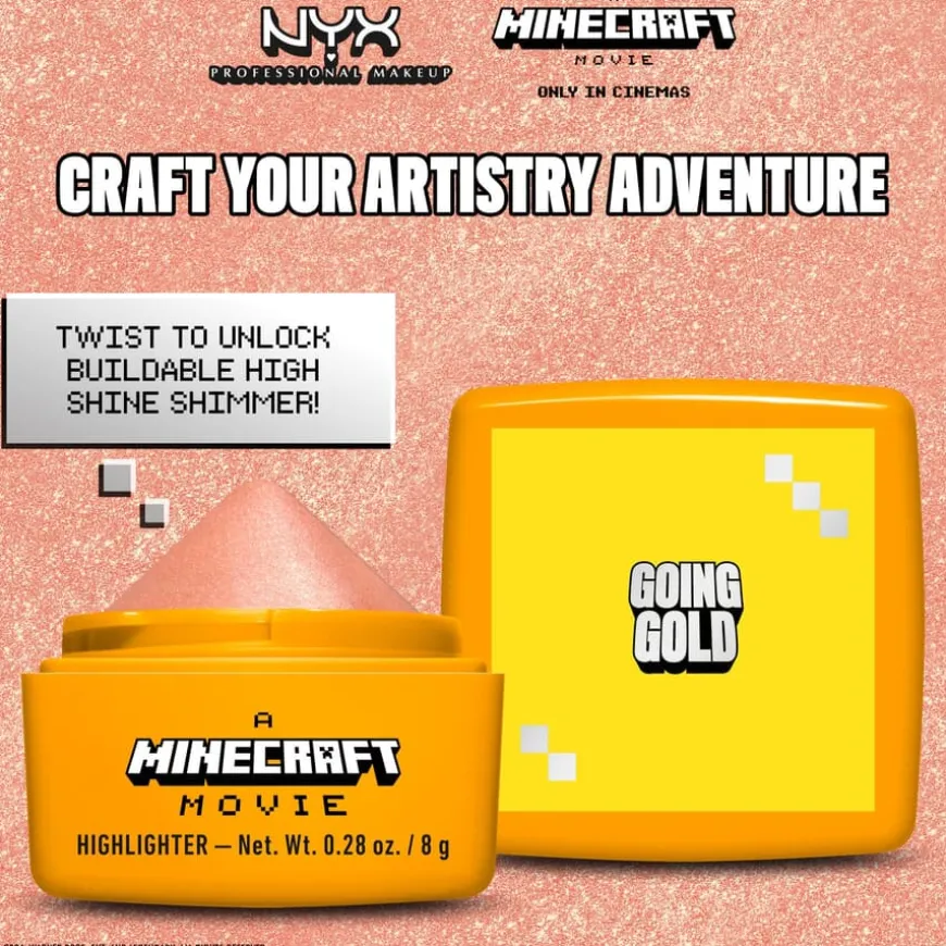 Minecraft Movie Highlighter Balm 03 Going Gold 8g