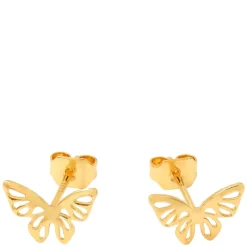 Mini Butterfly Stud Earrings Gold