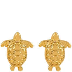 Mini Turtle Stud Earrings Gold