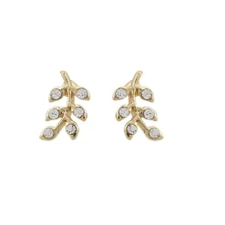 Minna Small Earring Gold/Clear 8mm