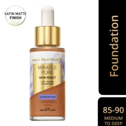 Miracle Pure Skin Reset 2 In 1 Serum Foundation Medium To Deep 30ml