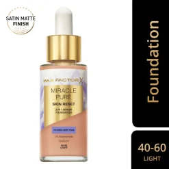 Miracle Pure Skin Reset 2 In 1 Serum Foundation Light 30ml
