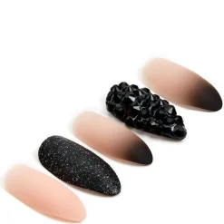 Nail Addict Black Stud & Pink Ombre