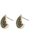 Naomi Drop Earring Gold/Black