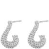 Naomi Small Irregular Oval Earring Silver/Clear