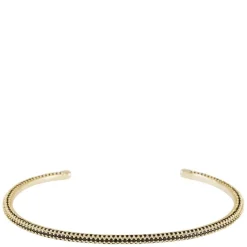 Naomi Small Stone Cuff Bracelet Gold/Black