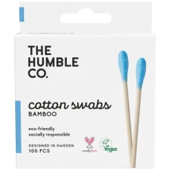 Natural Cotton Swabs Blue 100pcs