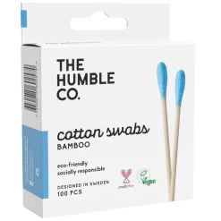 Natural Cotton Swabs Blue 100pcs