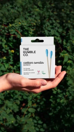 Natural Cotton Swabs Blue 100pcs