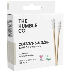 Natural Spiral Cotton Swabs White 100pcs