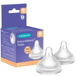 NaturalWave Bottle Nipple Medium Flow 2pcs