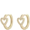 Nisi Heart Hoop Earring Gold Onesize