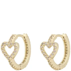 Nisi Heart Hoop Earring Gold Onesize