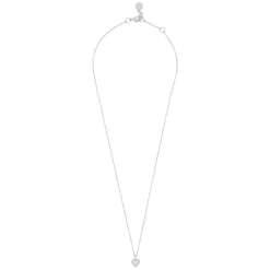 Nisi Heart Pendant Necklace Silver 42cm