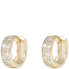 Nisi Stone Hoop Earring Gold 8mm