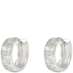 Nisi Stone Hoop Earring Silver 12mm