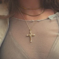 Nori Link Chain Necklace Stainless Steel Gold