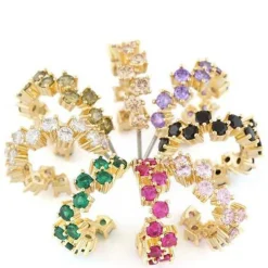 Nuit Oval Ear Gold/Clear 17mm