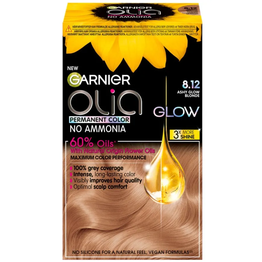 Olia Permanent Color 8.12 Ashy Glow Blonde 1pcs