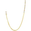 Orelia Baguette Fine Chain Link Earring