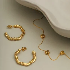 Orelia Cross Trio Thread Thru Necklace