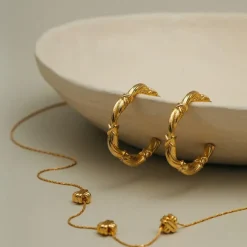 Orelia Cross Trio Thread Thru Necklace