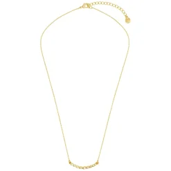 Orelia Crystal Wave Curved Bar Necklace
