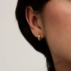 Orelia Mini Domed Huggie Hoops