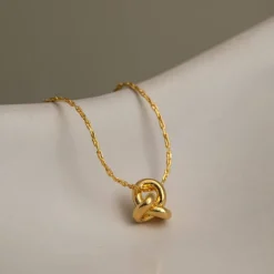 Orelia Mini Knot Fine Collar Necklace