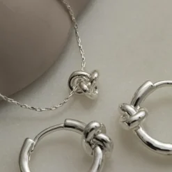 Orelia Mini Knot Fine Collar Necklace