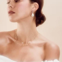 Orelia Multi Crystal Drop Necklace