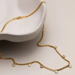 Orelia Multi Crystal Drop Necklace