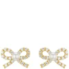 Orelia Pearl & Crystal Bow Stud Earrings