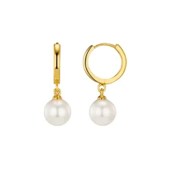 Orelia Pearl Drop Huggie Hoops