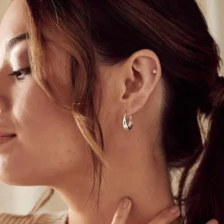 Orelia Tapered Hoop Earrings