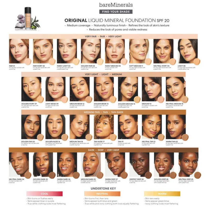 Original Liquid Mineral Foundation SPF20 Deepest Deep 30 30ml