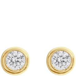 Orla Small Crystal Stud Earrings Gold