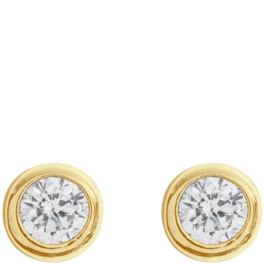 Orla Small Crystal Stud Earrings Gold