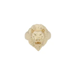 Oz Lion Ring Plain Gold L