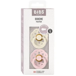 Pacifier Boheme Latex Ivory/Blossom Size 1 2pcs