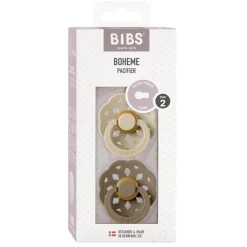 Pacifier Boheme Latex Vanilla/Dark Oak Size 2 2pcs