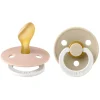 Pacifier Colour Latex Anatomical Blush Glow/Vanilla Glow Size 2 2pcs
