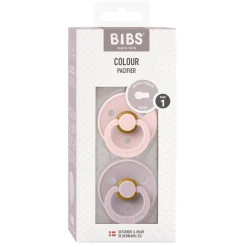 Pacifier Colour Latex Blossom/Dusky Lilac Size 1 2pcs