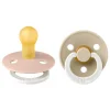 Pacifier Colour Latex Blush Glow/Vanilla Glow Size 1 2pcs