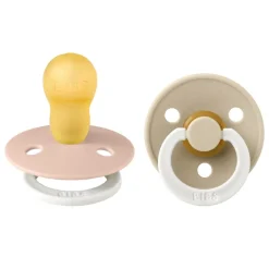 Pacifier Colour Latex Blush Glow/Vanilla Glow Size 3 2pcs